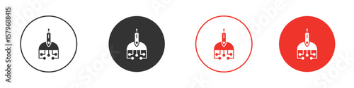 DOS icon symbol. Simple, flat design for web or mobile app. Minimal Vector illustration logotype.