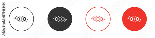 Devops icon symbol. Simple, flat design for web or mobile app. Minimal Vector illustration logotype.