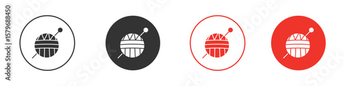 Crochet icon symbol. Simple, flat design for web or mobile app. Minimal Vector illustration logotype.