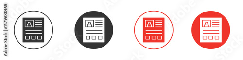 Criminal record icon symbol. Simple, flat design for web or mobile app. Minimal Vector illustration logotype.