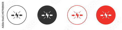Conflict icon symbol. Simple, flat design for web or mobile app. Minimal Vector illustration logotype.