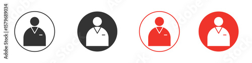 Cashier icon symbol. Simple, flat design for web or mobile app. Minimal Vector illustration logotype.