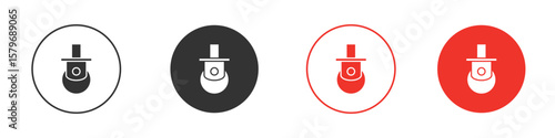 Cart trolley wheel icon symbol. Simple, flat design for web or mobile app. Minimal Vector illustration logotype.