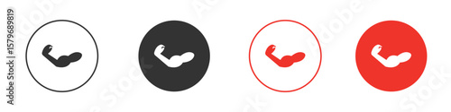 Arm icon symbol. Simple, flat design for web or mobile app. Minimal Vector illustration logotype.