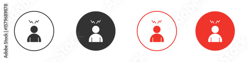 Anxiety icon symbol. Simple, flat design for web or mobile app. Minimal Vector illustration logotype.