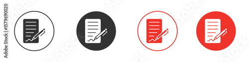 Agreement icon symbol. Simple, flat design for web or mobile app. Minimal Vector illustration logotype.