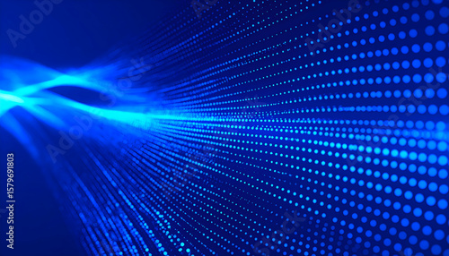 Abstract Blue Data Stream Background