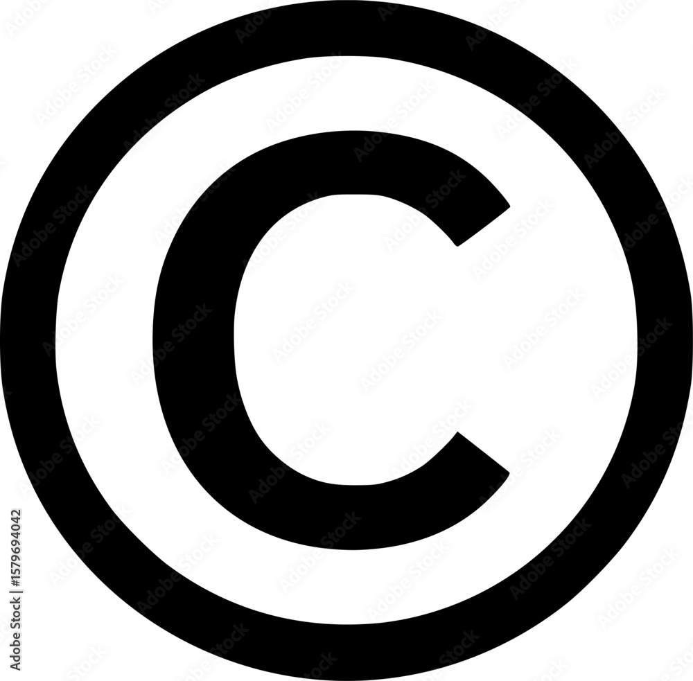 copyright glyph vector flat icon
copyright glyph vector flat icon