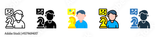 Strategy icon multiple style 