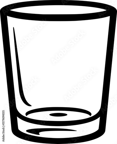 glass empty glyph flat vector icon
