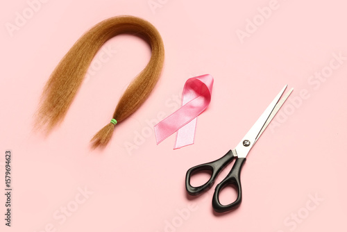 Red hair strand for donatio...