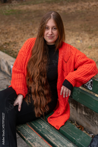 Unedited Portrait of a Young Woman Walking in the City – Facial Expressions Showing Various Emotions