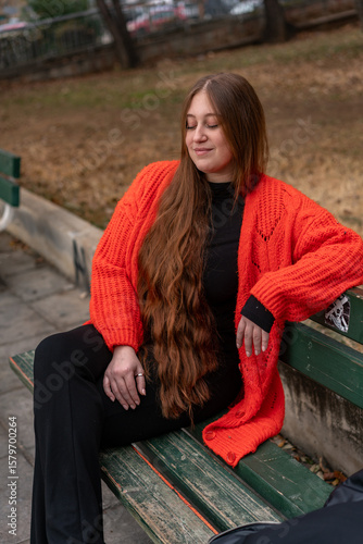 Unedited Portrait of a Young Woman Walking in the City – Facial Expressions Showing Various Emotions