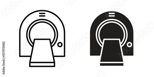 Tomography icon concept. pixel perfect linear ui icon.