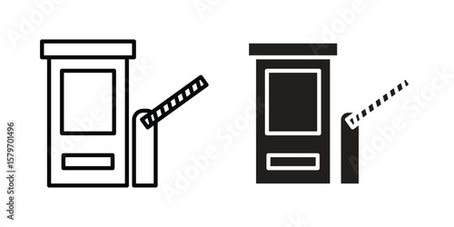 Toll road icon concept. pixel perfect linear ui icon.