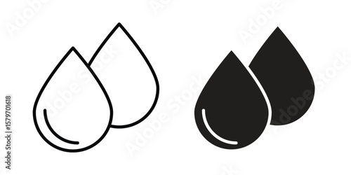 Tear drop icon concept. pixel perfect linear ui icon.