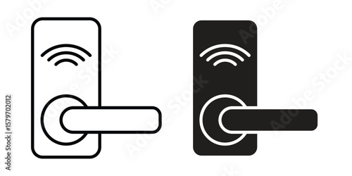 Smart lock icon concept. pixel perfect linear ui icon.