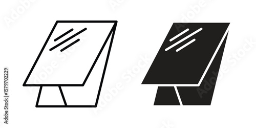 Roof window icon concept. pixel perfect linear ui icon.