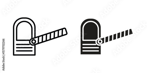 Road toll icon concept. pixel perfect linear ui icon.