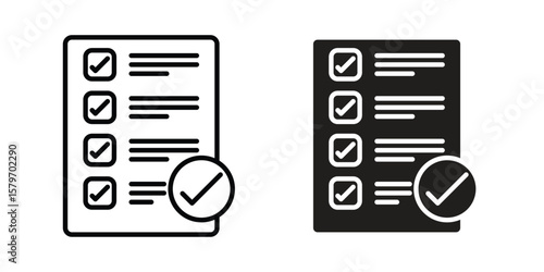 Requirements icon concept. pixel perfect linear ui icon.
