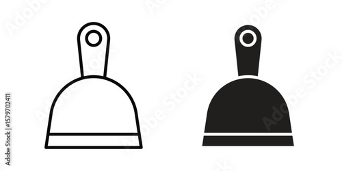 Putty knife icon concept. pixel perfect linear ui icon.