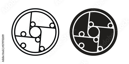 Perpetual motion icon concept. pixel perfect linear ui icon.