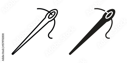 Needle icon concept. pixel perfect linear ui icon.