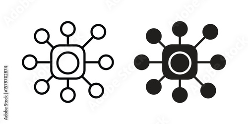 Multichannel icon concept. pixel perfect linear ui icon.