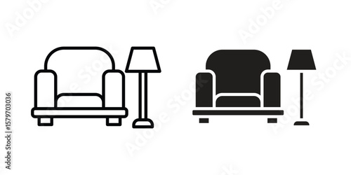 Lounge icon concept. pixel perfect linear ui icon.