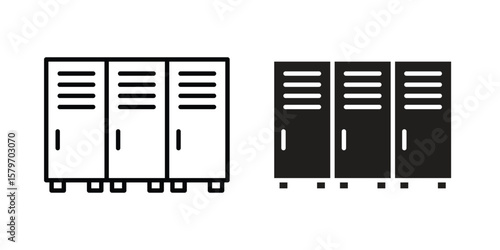 Locker icon concept. pixel perfect linear ui icon.