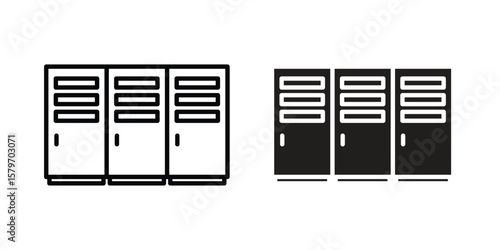 Locker icon concept. pixel perfect linear ui icon.