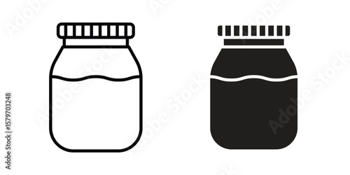 Jar icon concept. pixel perfect linear ui icon.