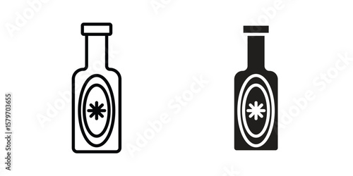 Gin icon concept. pixel perfect linear ui icon.