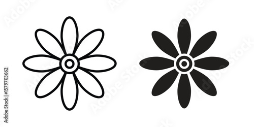 Gerbera icon concept. pixel perfect linear ui icon.