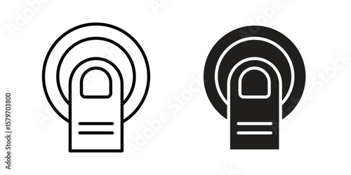 Finger control icon concept. pixel perfect linear ui icon.