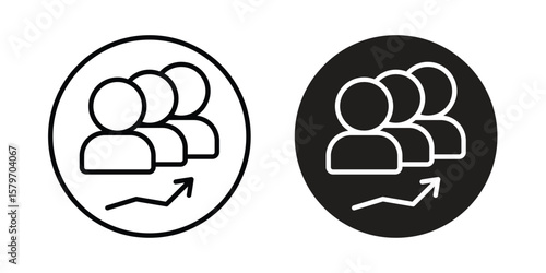 Demographics icon concept. pixel perfect linear ui icon.