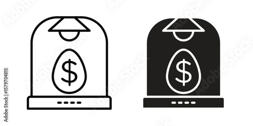 Business incubator icon concept. pixel perfect linear ui icon.