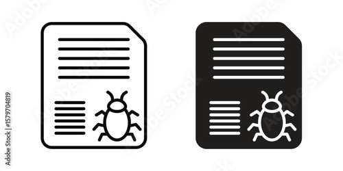 Bug report icon concept. pixel perfect linear ui icon.