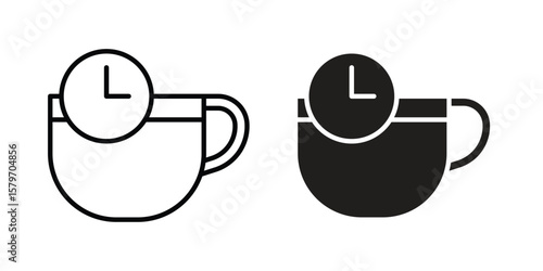 Break icon concept. pixel perfect linear ui icon.