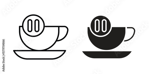 Break icon concept. pixel perfect linear ui icon.