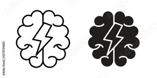 Brainstorm icon concept. pixel perfect linear ui icon.