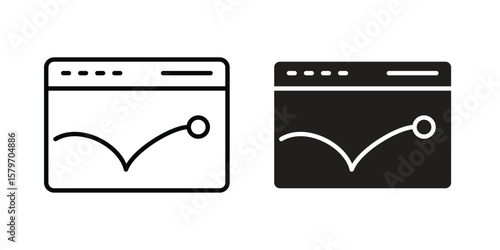 Bounce rate icon concept. pixel perfect linear ui icon.