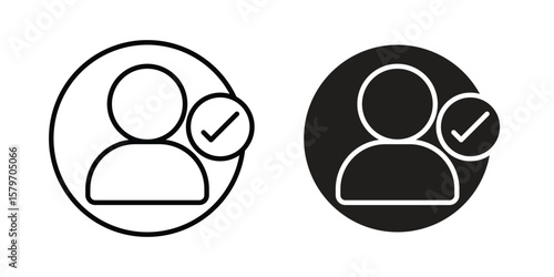 Authentication icon concept. pixel perfect linear ui icon.