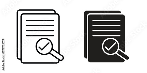 Auditors icon concept. pixel perfect linear ui icon.