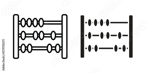 Abacus icon concept. pixel perfect linear ui icon.