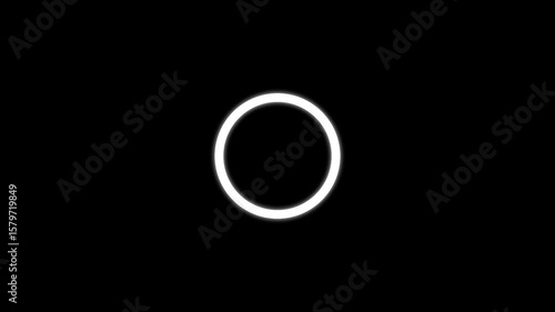 Gradient Circular Loading Animation on Black Background.pending circle icon animation 1-100% on black background. Simple loading bar, Abstract circle.4k
