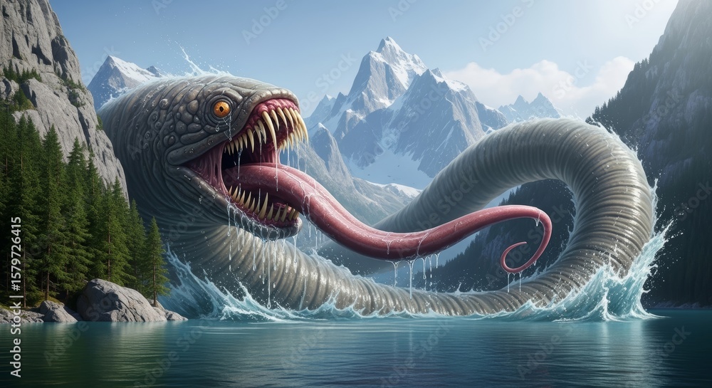 Naklejka premium worm monster