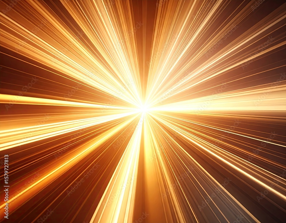 Fototapeta premium Radiant burst of golden light