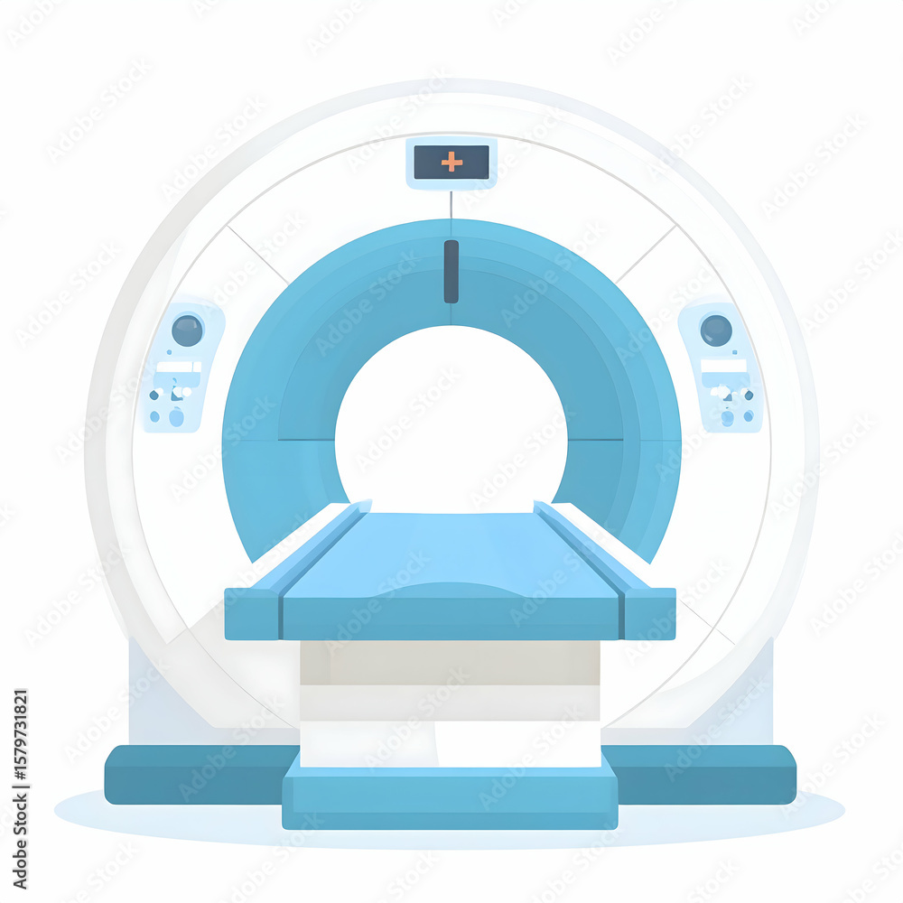 Medical MRI Scanner Icon Illustration Medical MRI Scanner Icon Illustration