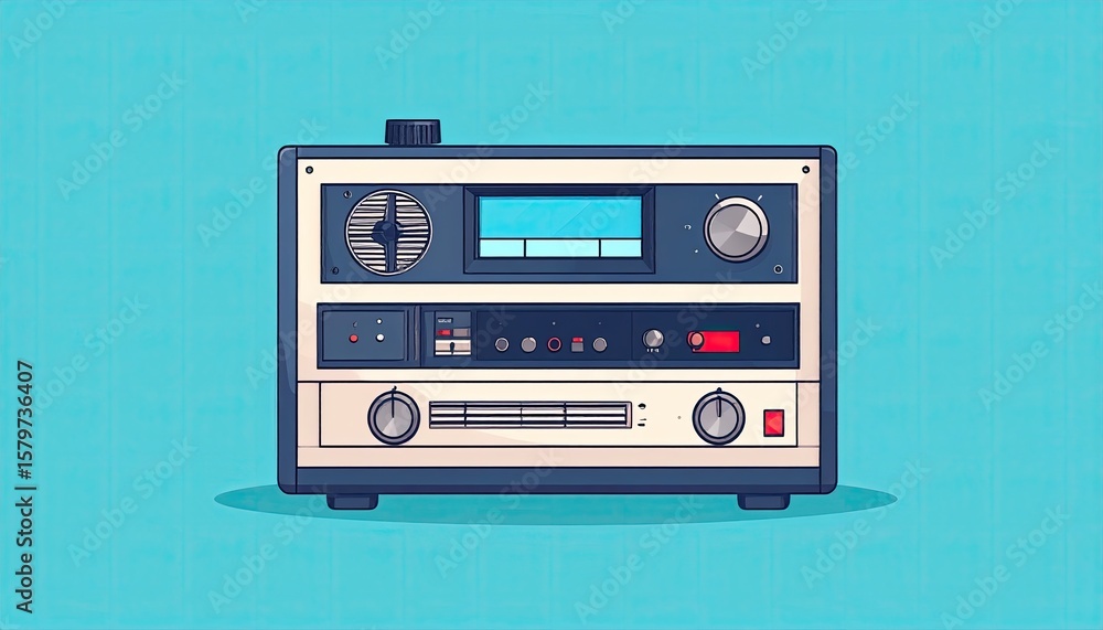 Fototapeta premium Retro Stereo Illustration